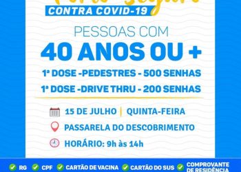 DRIVE THRU 🚘 PEDESTRES VACINAÇÃO CONTRA A COVID-19