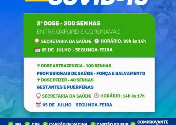 Secretaria de Saúde –   vacinação contra a covid-19