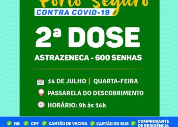 VACINAÇÃO CONTRA A COVID-19    SEGUNDA DOSE