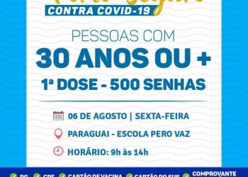 🗣 ALÔ PARAGUAI  SEXTA É DIA DE VACINAÇÃO CONTRA A COVID-19 VEM, VEM VACINAR VOCÊ TAMBÉM