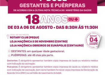 VACINA COVID-19 1ª dose para gestantes e puérperas a partir de 18 anos 💉