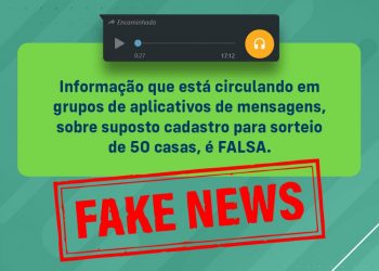 Quando a politicagem é suja, a sociedade sofre. A notícia de sorteio é falsa.