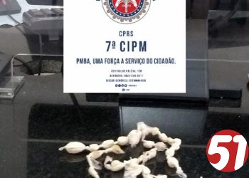 PM dá baculejo e prende mais um traficante, com “muamba” e tudo.