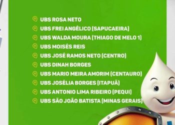 Dia de intensificação da Campanha de Multivacinação para Crianças e Adolescentes acontece neste sábado