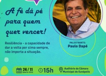 “Papo Jovem” aborda tema resiliência com o secretário Paulo Dapé nesta quarta-feira