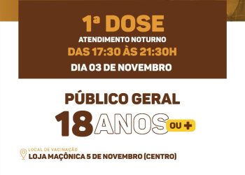 Prefeitura de Eunápolis estende vacinação contra a Covid-19 para período noturno nesta quarta