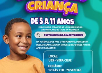 VACINAÇÃO CONTRA A COVID-19 CRIANÇAS NA FAIXA ETÁRIA DE 5 A 11 ANOS