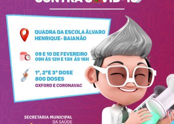 🚨ATENÇÃO: Devido as obras 🚧 na Passarela do Descobrimento, as ações de vacinação serão substituídas para o bairro Frei Calixto a partir desta quarta-feira.🚨