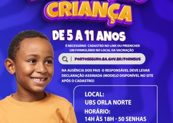 VACINAÇÃO CONTRA A COVID-19 CRIANÇAS NA FAIXA ETÁRIA DE 5 A 11 ANOS