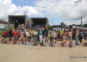 Ação social beneficia 700 famílias com itens de alimentação e higiene no bairro Alecrim I