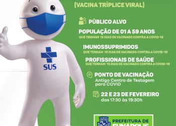 Prefeitura de Eunápolis realiza campanha de vacinação contra o sarampo nesta semana