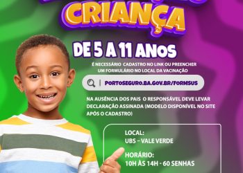 VACINAÇÃO CONTRA A COVID-19 CRIANÇAS NA FAIXA ETÁRIA DE 5 A 11 ANOS