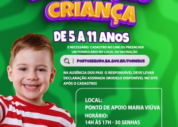 VACINAÇÃO CONTRA A COVID-19 CRIANÇAS NA FAIXA ETÁRIA DE 5 A 11 ANOS