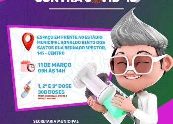 PREPARA O BRAÇO 💪🏽 NO CENTRO TEM 1ª, 2ª E 3ª DOSE DA VACINA CONTRA A COVID-19 E PARA A CRIANÇADA DE 5 A 11 ANOS TAMBÉM!