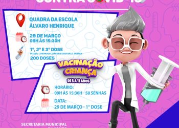 PREPARA O BRAÇO 💪🏽 NO BAIANÃO  TEM 1ª, 2ª E 3ª DOSE DA VACINA CONTRA A COVID-19 E PARA A CRIANÇADA DE 5 A 11 ANOS TAMBÉM!