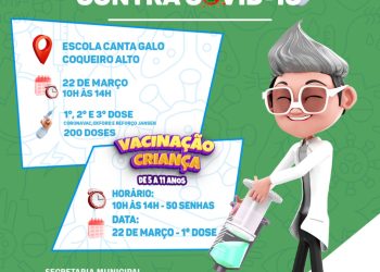 PREPARA O BRAÇO 💪🏽 EM COQUEIRO ALTO TEM 1ª, 2ª E 3ª DOSE DA VACINA CONTRA A COVID-19 E PARA A CRIANÇADA DE 5 A 11 ANOS TAMBÉM!