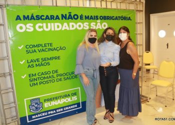 Prefeita Cordélia reúne a imprensa, autoridades e representantes da sociedade para falar do combate a Covid e de sua administração.