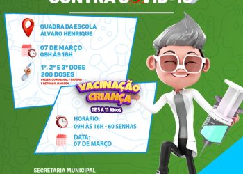 PREPARA O BRAÇO 💪🏽 NO BAIANÃO TEM 1ª, 2ª E 3ª DOSE DA VACINA CONTRA A COVID-19 E PARA A CRIANÇADA DE 5 A 11 ANOS TAMBÉM!