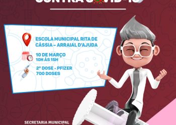 AINDA NÃO TOMOU A SEGUNDA DOSE DA VACINA CONTRA A COVID-19? PREPARA O BRAÇO 💪🏽 EM ARRAIAL TEM A 2ª DOSE