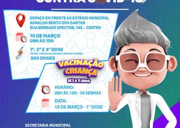 PREPARA O BRAÇO 💪🏽 NO CENTRO TEM 1ª, 2ª E 3ª DOSE DA VACINA CONTRA A COVID-19 E PARA A CRIANÇADA DE 5 A 11 ANOS TAMBÉM!