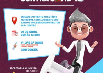PREPARA O BRAÇO 💪🏽 NO CENTRO TEM 1ª, 2ª E 3ª DOSE DA VACINA CONTRA A COVID-19