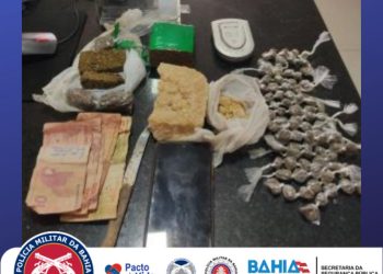 POLICIAIS PRENDEM HOMEM POR TRÁFICO DE DROGAS EM EUNÁPOLIS