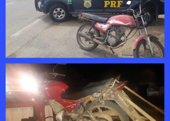 Flagrante na BR 407: PRF apreende em Riachão do Jacuípe duas motocicletas adulteradas