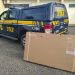 PRF prende passageiro de ônibus após subtrair televisor de 65 polegadas de caminhão acidentado na BR 101 em Itabela (BA)