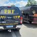 Motorista de caminhão é detido pela PRF com documento falso e transportando produto perigoso em tanque furado