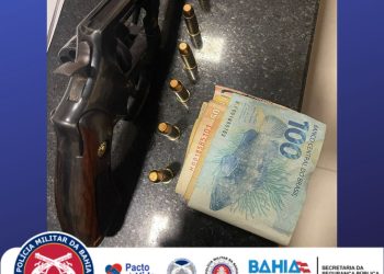 POLICIAIS DA 7ª CIPM PRENDEM HOMEM POR PORTE ILEGAL DE ARMA DE FOGO EM GUARATINGA