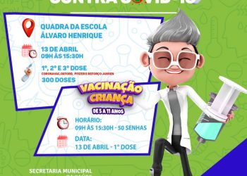 PREPARA O BRAÇO 💪🏽 NO BAIANÃO TEM 1ª, 2ª E 3ª DOSE DA VACINA CONTRA A COVID-19 E PARA A CRIANÇADA DE 5 A 11 ANOS TAMBÉM!