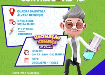 PREPARA O BRAÇO 💪🏽 NO BAIANÃO  TEM 1ª E 2ª DOSE DA VACINA CONTRA A COVID-19 E PARA A CRIANÇADA DE 5 A 11 ANOS TAMBÉM!