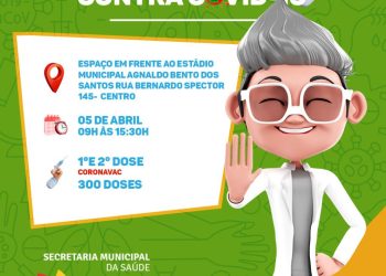 PREPARA O BRAÇO 💪🏽 NO CENTRO TEM 1ª E 2ª DOSE DA VACINA CONTRA A COVID-19