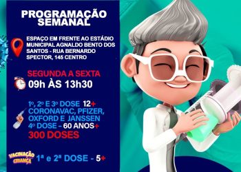 CONFIRA A PROGRAMAÇÃO DE VACINAÇÃO CONTRA A COVID-19💪🏽 PREPARA O BRAÇO QUE TEM A 1ª, 2ª, 3ª E 4ª DOSE PARA PESSOAS NA FAIXA DE 60 ANOS OU MAIS