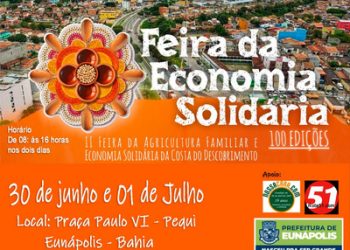 O STTR, Sindicato dos Trabalhadores e Trabalhadoras Rurais, promovem a 100ª Feira da Economia Solidária.