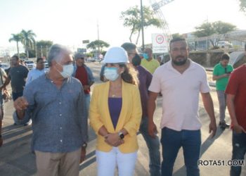 Prefeita Cordélia Torres, visita e, faz vistoria na estrutura que está sendo armada para o PEDRÃO 2022.