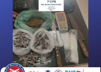 POLICIAIS DA 7ª CIPM APREENDEM DROGAS EM EUNÁPOLIS