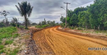 Obras a todo vapor na estrada que liga Campinho ao Geraldão