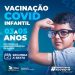 Prefeitura de Cabrália vacina crianças de 3 a 5 anos.