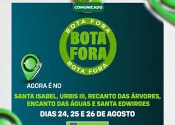 Secretaria de serviços urbanos, promove o “bota fora” na cidade, limpando toda a cidade…será?