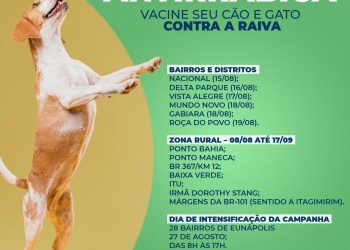 Prefeitura de Eunápolis inicia Campanha de Vacinação Antirrábica 2022
