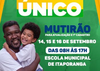 Cadastro Único: mutirão para atendimento será realizado em Itaporanga