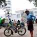 Neste dia 10/09, ciclista faz 12 horas de pedal beneficente na praça do Pequi.