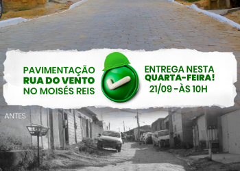 Prefeita Cordélia Torres entrega pavimentação da Rua do Vento nesta quarta-feira