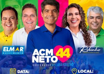 Prefeita Cordélia Torres e Paulo Dapé recepcionam ACM Neto para grandiosa caminhada nesta quarta-feira