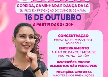 O mês da prevenção ao câncer de mama chegou e veio acompanhado da corrida a favor da vida!