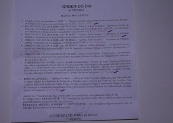 Faltou “QUORUM”, para a última sessão da câmara de vereadores em 11/11/22.