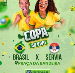 Prefeitura de Eunápolis instala telão para torcedores assistirem jogo da Seleção Brasileira nesta quinta