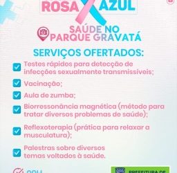 Ação no Parque Gravatá leva serviços de saúde à população neste sábado
