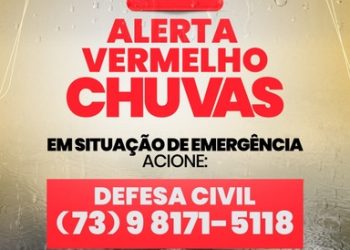 Defesa Civil de Eunápolis alerta para previsão de fortes chuvas nesta sexta-feira